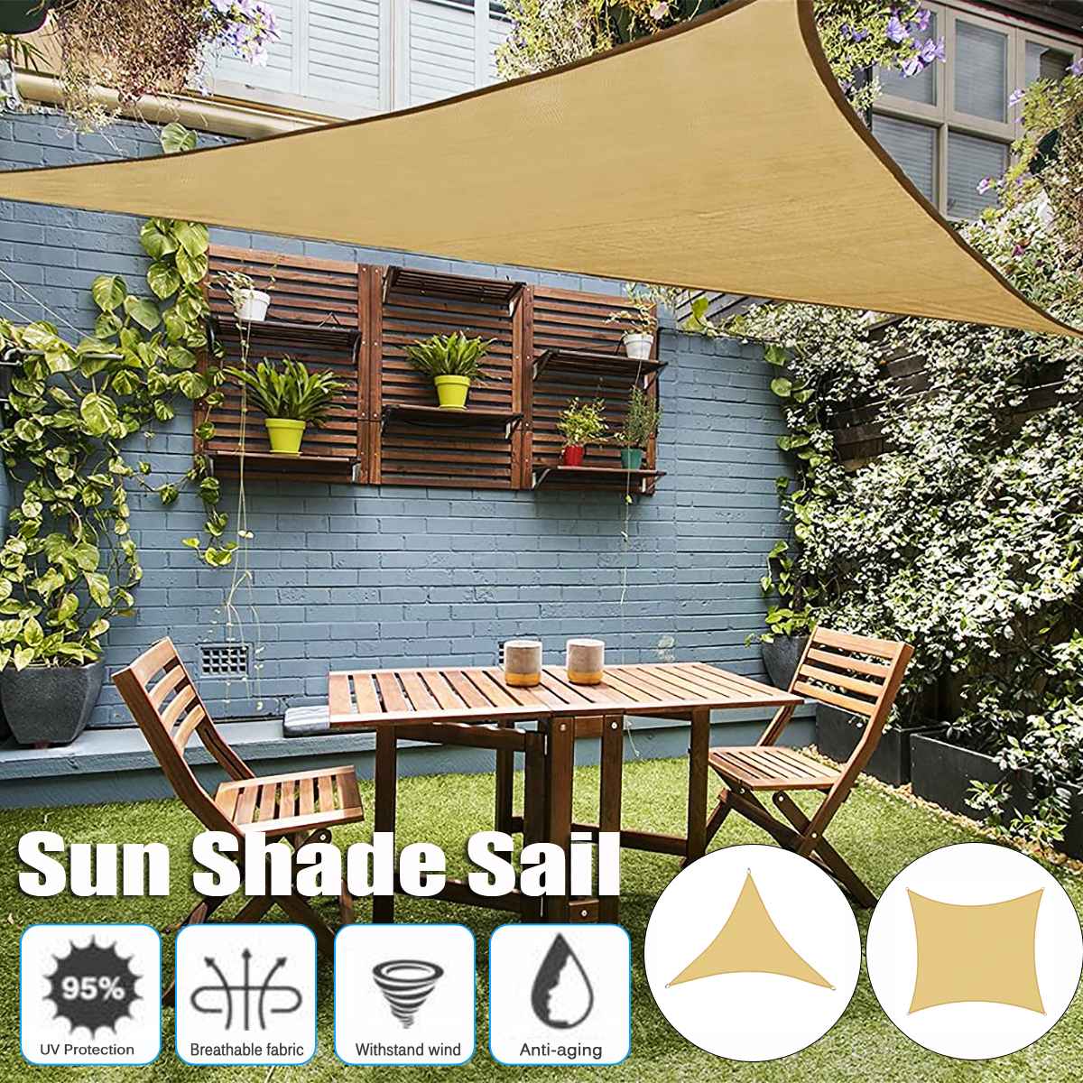 300D  Sun-Shelter SunShade Sail ߿ 簢 ״..
